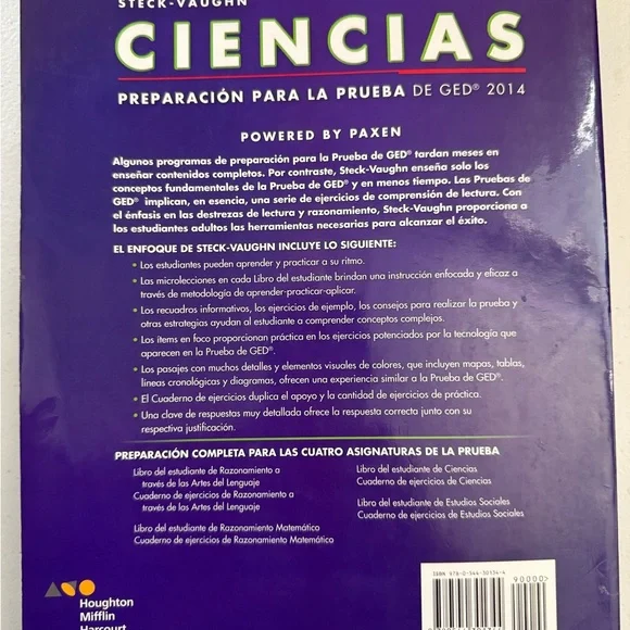 Steck-Vaughn Ciencias GED Preparation Book - Picture 4 of 4